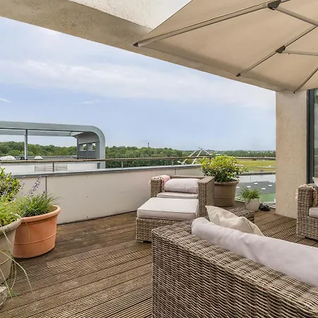 Tatil Evi Lejlighed I Penthouse Med Fire Terrasser Balkoner Og En Fantastisk Udsigt Over Havn